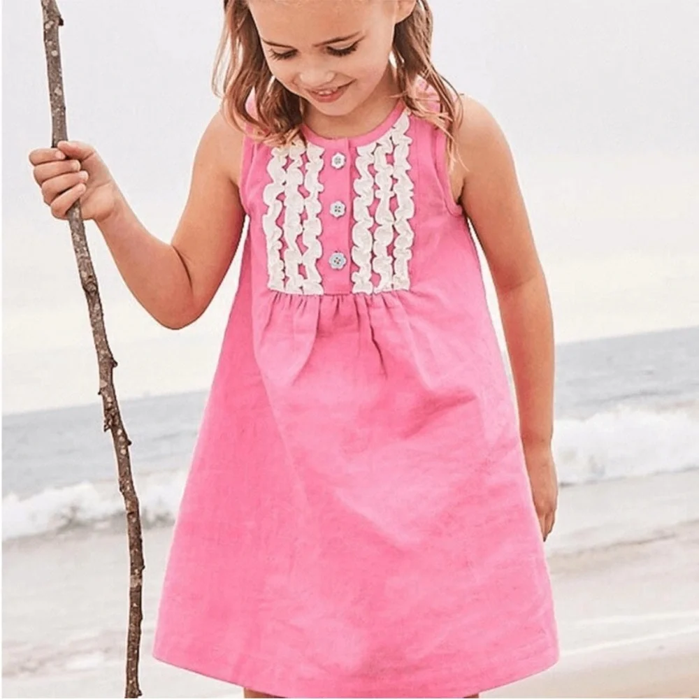 Matilda Jane Sleeveless Dress. Girl’s Sz-6 Pink | Ruffles | Dazzling Dream Dress